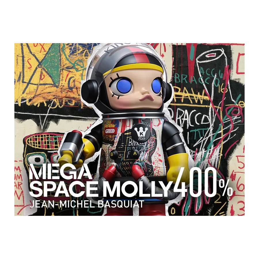 Pop Mart Space MOLLY 400 % JEAN-MICHEL BASQUIAT