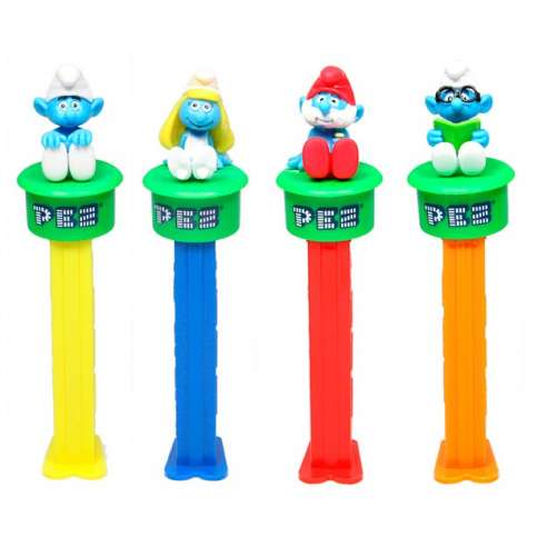 Click and Play Pitufos Dispensador Caramelos pez