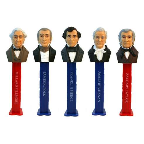 Dispensador Caramelos Pez Set Presidentes V-3