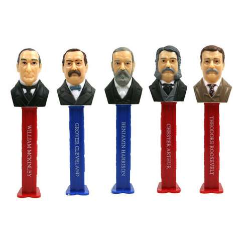 Dispensador Caramelos Pez Set Presidentes V-5