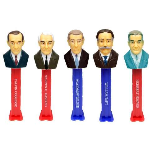 Dispensador Caramelos Pez Set Presidentes V-6