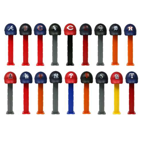 Dispensador Caramelos Pez Baseball MLB Caps Set