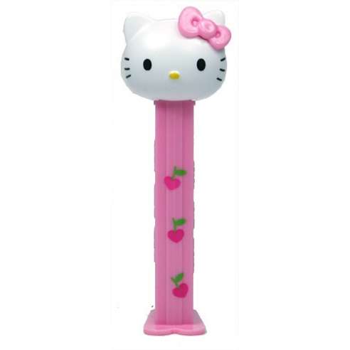 Dispensador caramelos Pez Hello Kitty Lazo Rosa y Manzanas