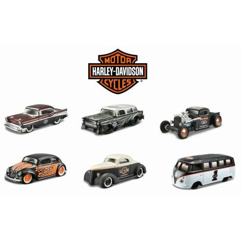 Harley Davison Series Custom Cars Set de 6